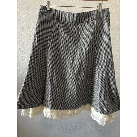 Vintage Y2K Steampunk Style H&M Flare Wool Skirt with lace underskirt size 8 / M - Picture 1 of 5